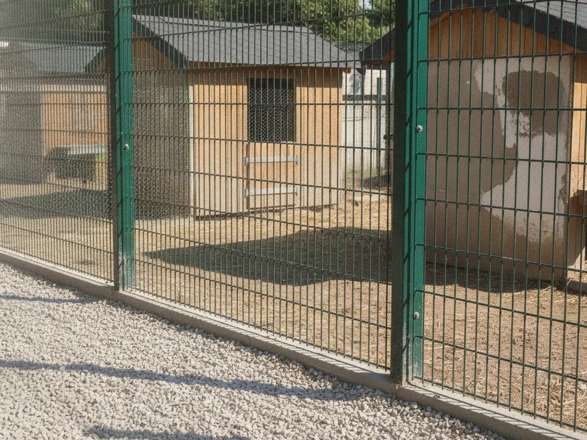 Neuer Zaun an einem Gehege des Tierheims Trier